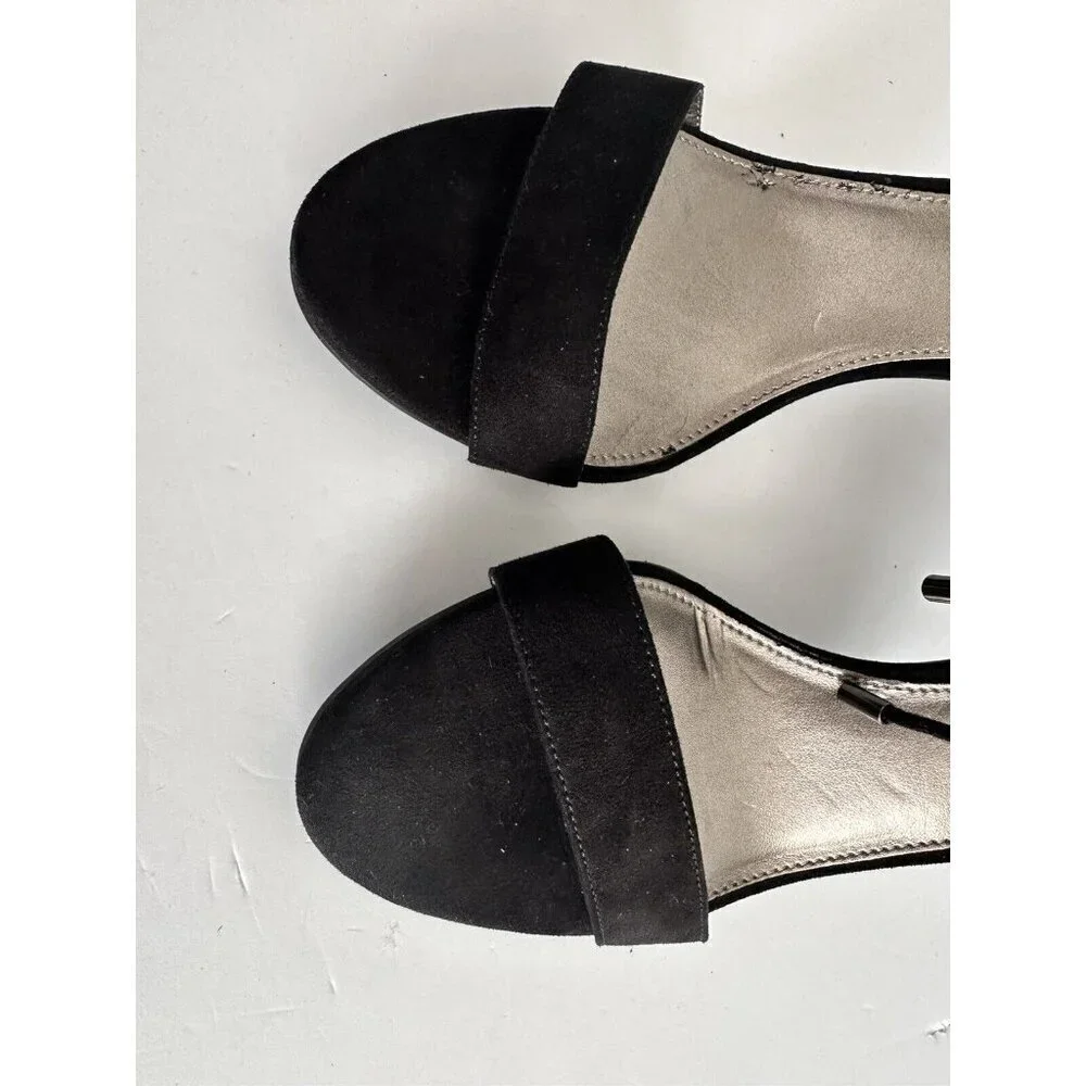 Coach and Four Women's Strappy Heel Ankle Sandals 7.5‎ Zip/Drawstrings Closure